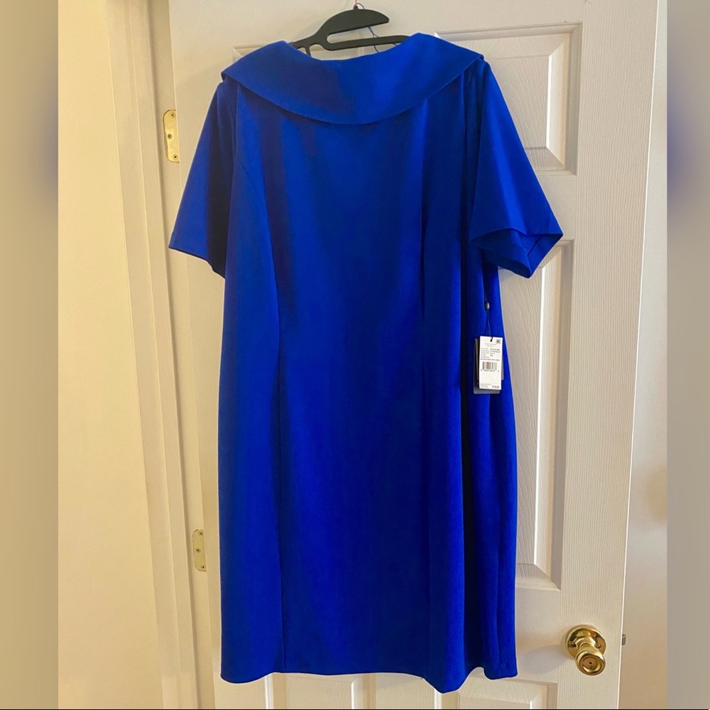 Dress, Royal Blue, V-back, Sz 20W